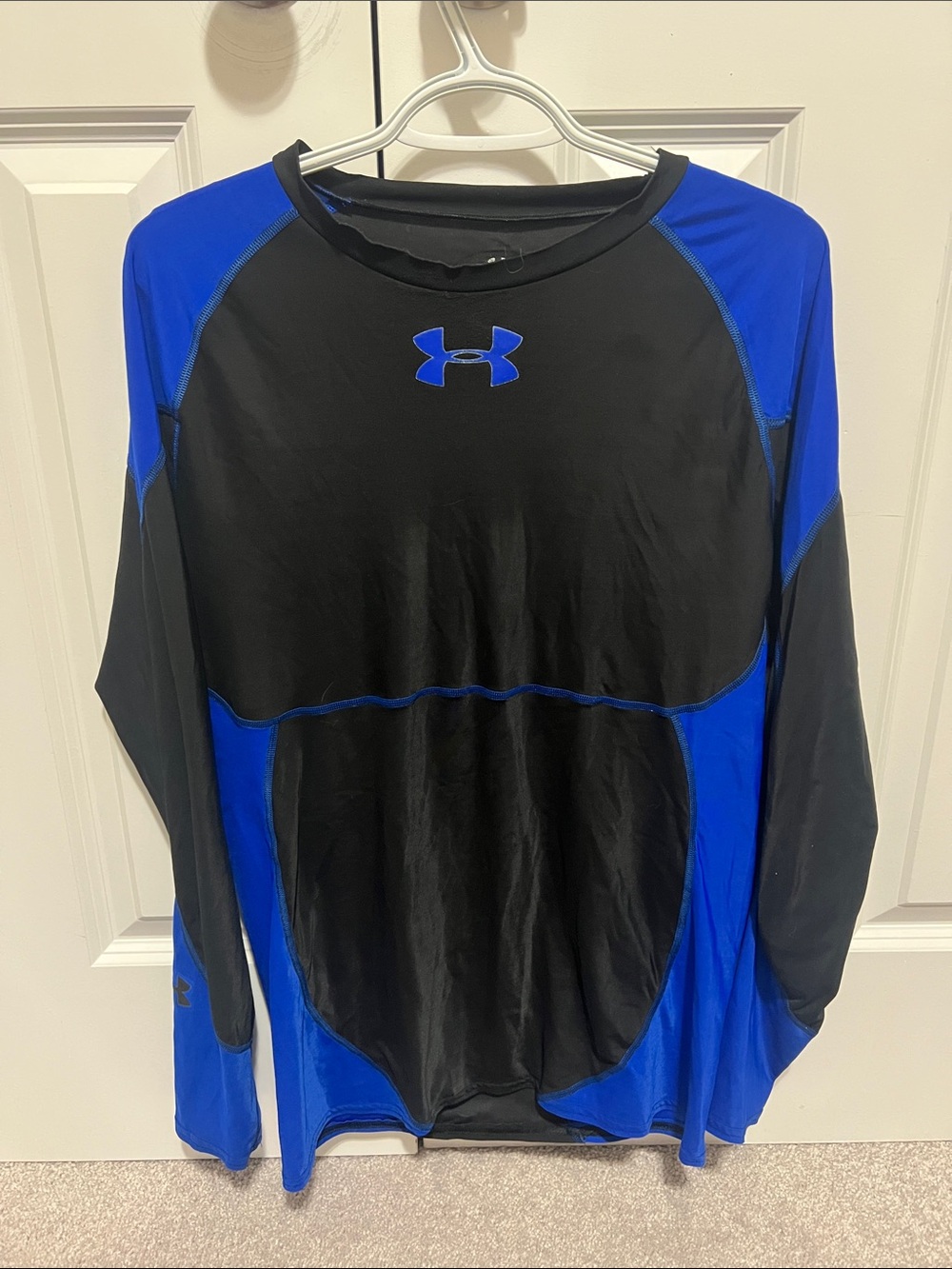 Under Armour Black and Blue Long Sleeve Performance Tee